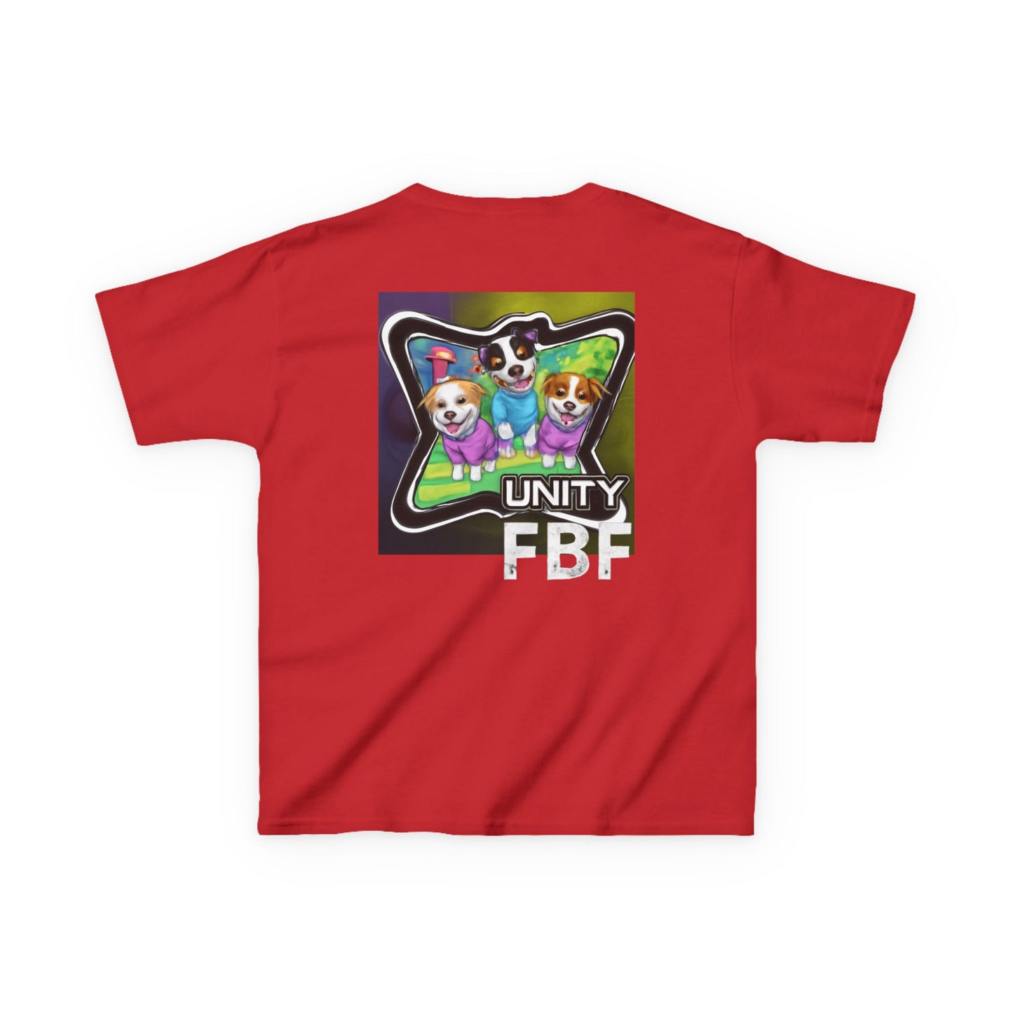 Colorful Dog-Themed Kids Tee - 'Unity Fun' Design
