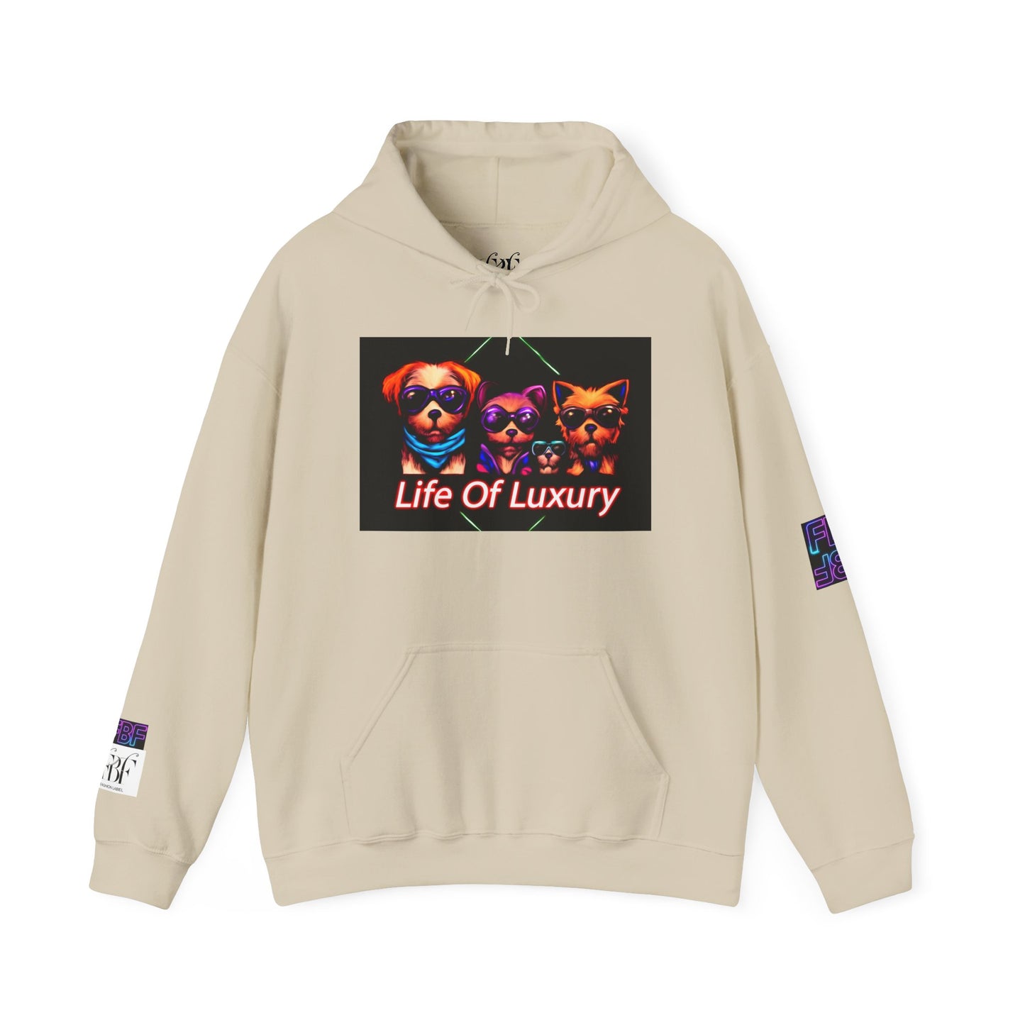 Luxury Life Unisex Hoodie - Cozy Sweatshirt for Pet Lovers, Gift for Birthdays, Everyday Wear, Chill Vibes, FBF Collection