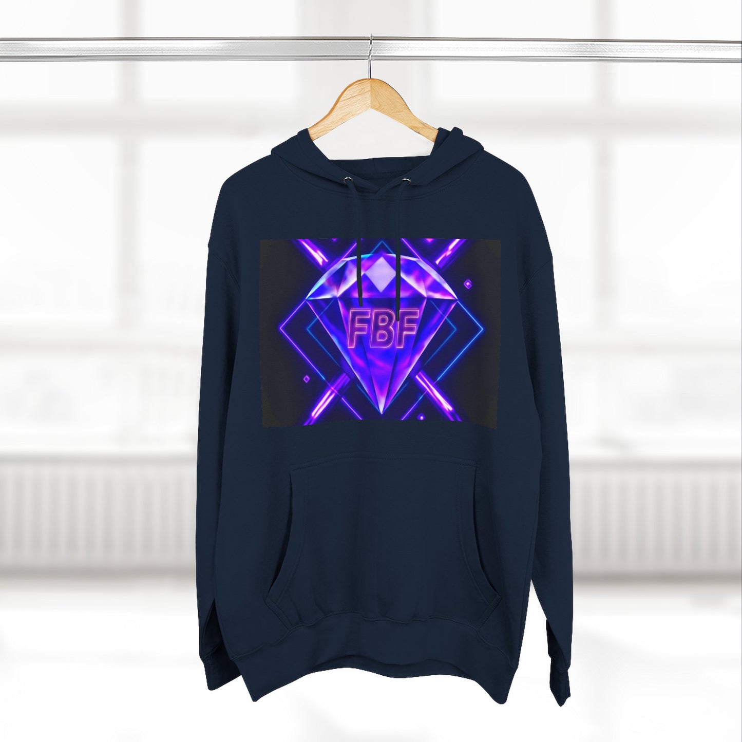 Futuristic Neon Fleece Hoodie, Stylish Sweatshirt, Vibrant Graphic Pullover, Perfect Gift for Tech Lovers, Unique Streetwear