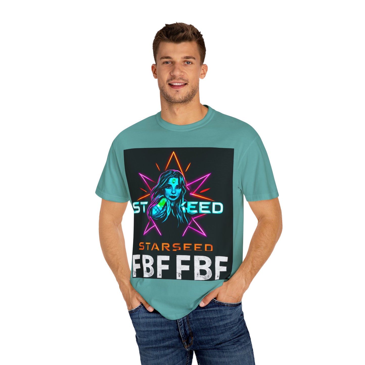 Neon Graphic T-Shirt - Starseed FBF Tee, Unisex Fashion, Cool Gift, Festival Wear, Retro Style, Casual Streetwear