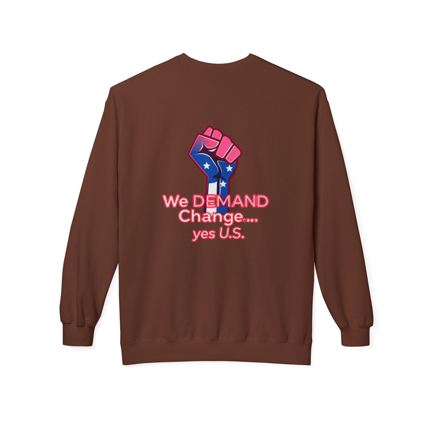 Empowered Message Crewneck Sweatshirt, Unisex Fleece, Activism Sweatshirt, Political Apparel, Comfortable Streetwear