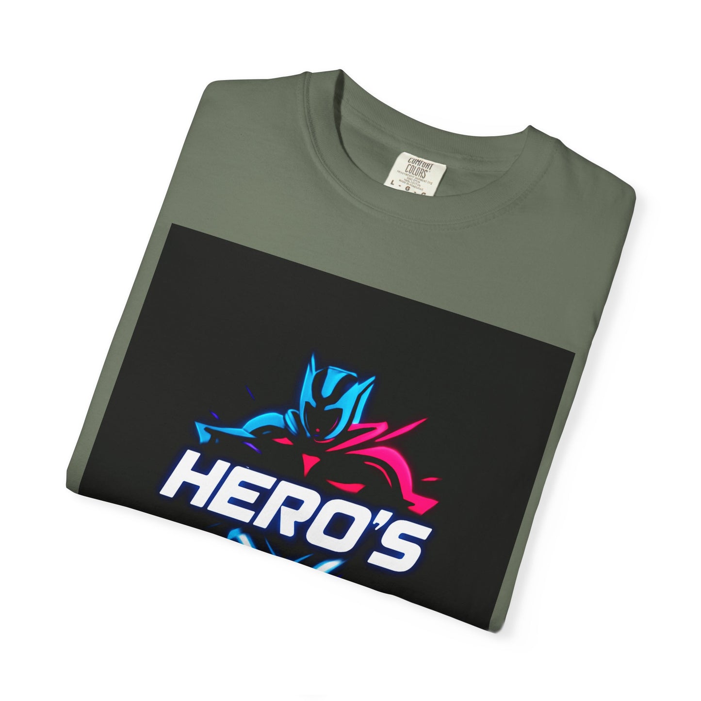 Hero's Unisex Garment-Dyed T-shirt, Casual Tee, Perfect for Gifting, Comic Fans, Hero Celebrations, Graphic Tee, Everyday Wear