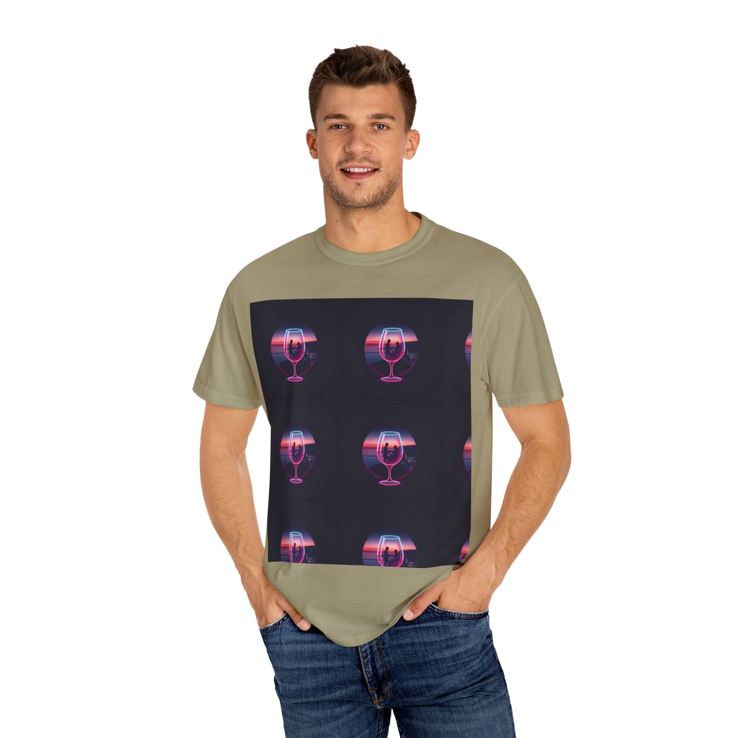 Retro Sunset Glasses T-Shirt, Unisex Garment-Dyed Tee for Casual Wear, Vintage Aesthetic Shirt, Gift for Friends, Summer Vibes Tee, [...]