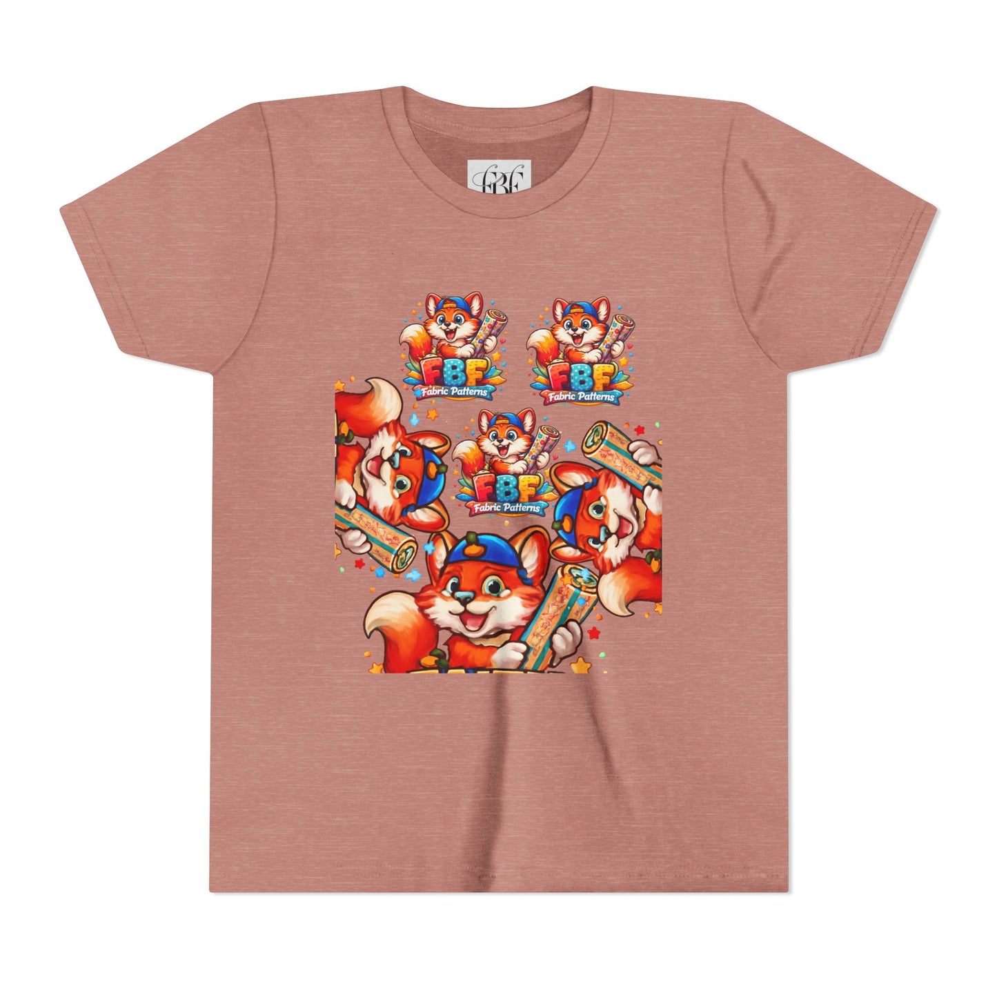 Youth Tee — Colorful Cartoon Fox 'FBF' Logo Kids Shirt