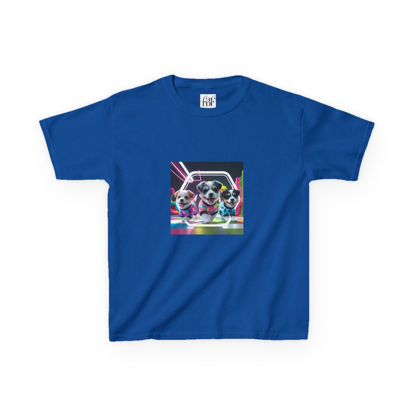 Colorful Dog-Themed Kids Tee - 'Unity Fun' Design