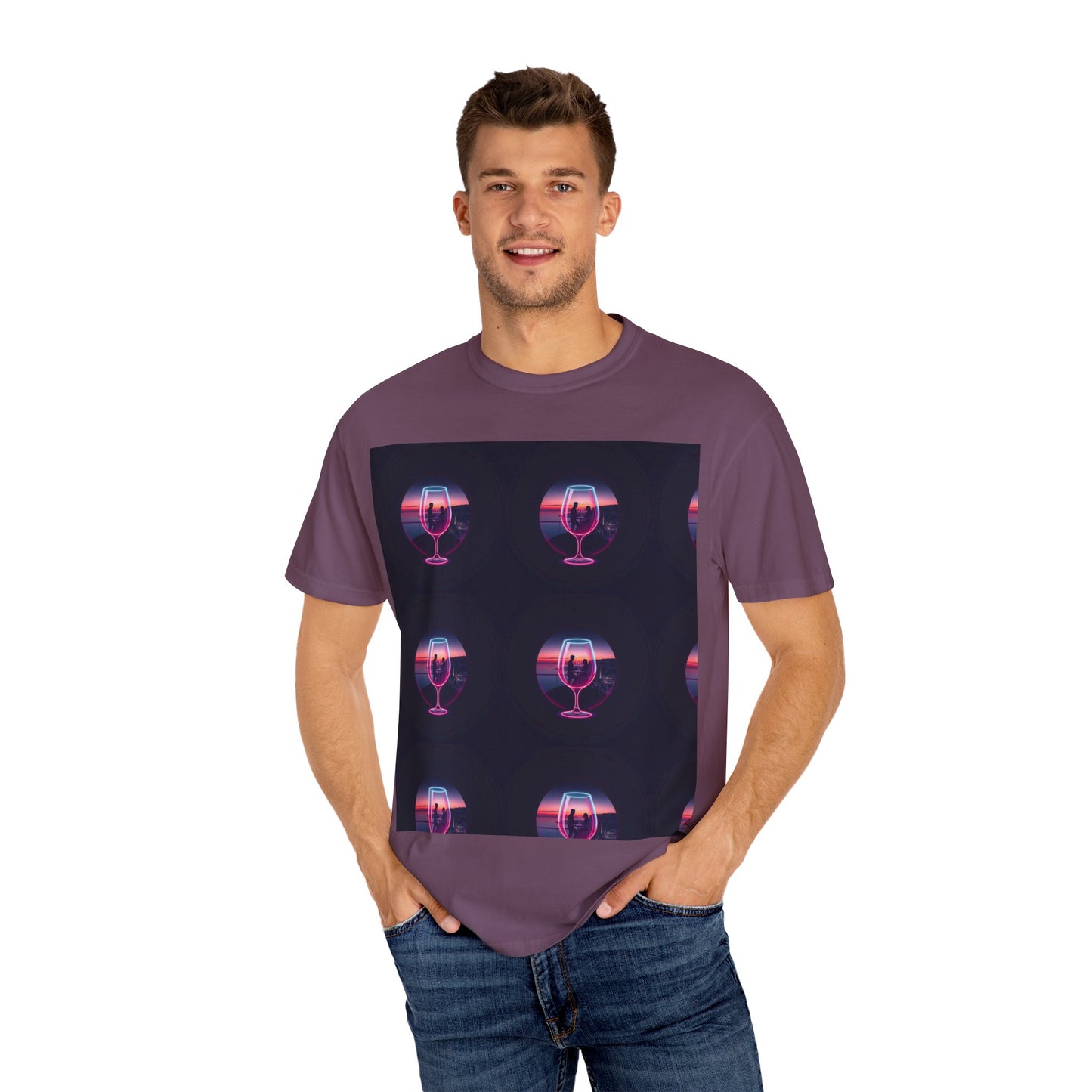 Retro Sunset Glasses T-Shirt, Unisex Garment-Dyed Tee for Casual Wear, Vintage Aesthetic Shirt, Gift for Friends, Summer Vibes Tee, [...]