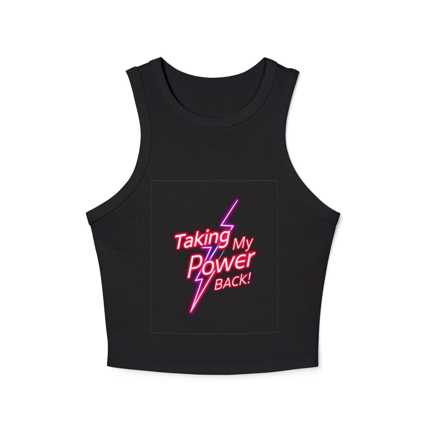Empowering Racer Tank Top, Motivational Workout Top, Women's Exercise Wear, Fitness Apparel, Gift for Her, Summer Essentials
