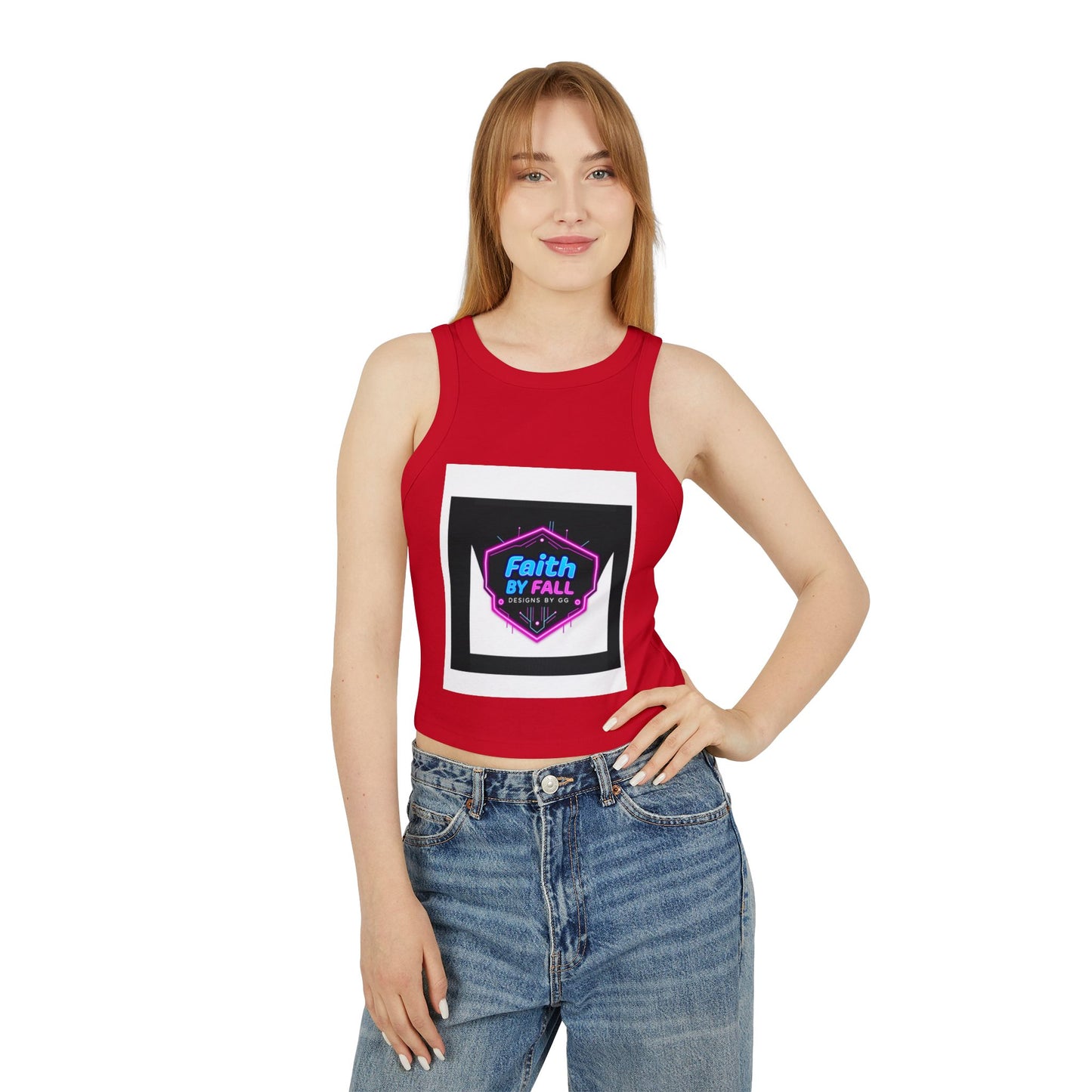 Faith by Fall Women's Crop Tank, Stylish Summer Top, Festival Wear, Workout Gear, Fashionable Gift for Her