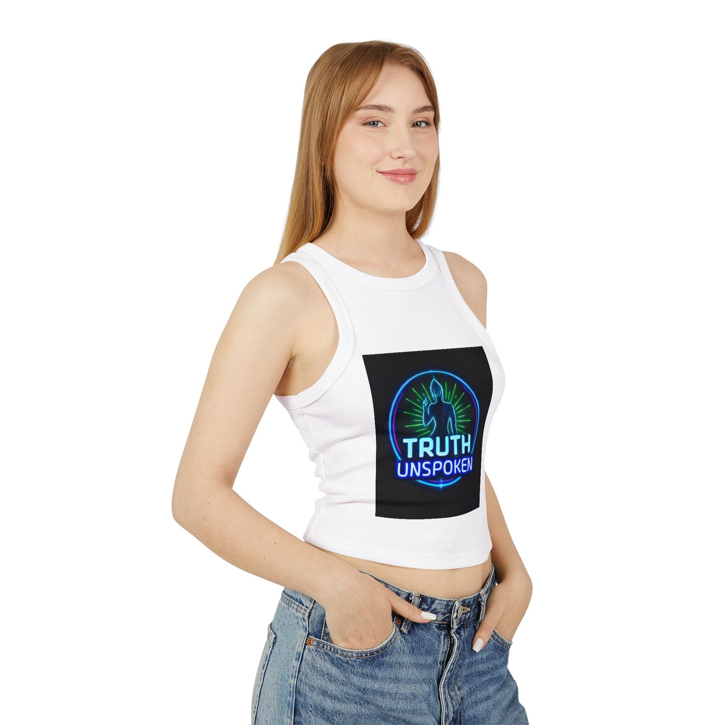 Illuminated Truth Racerback Tank Top - Statement Fashion, Brave Vibes, Unique Gift, Summer Top, Spiritual Wear, Festival Style