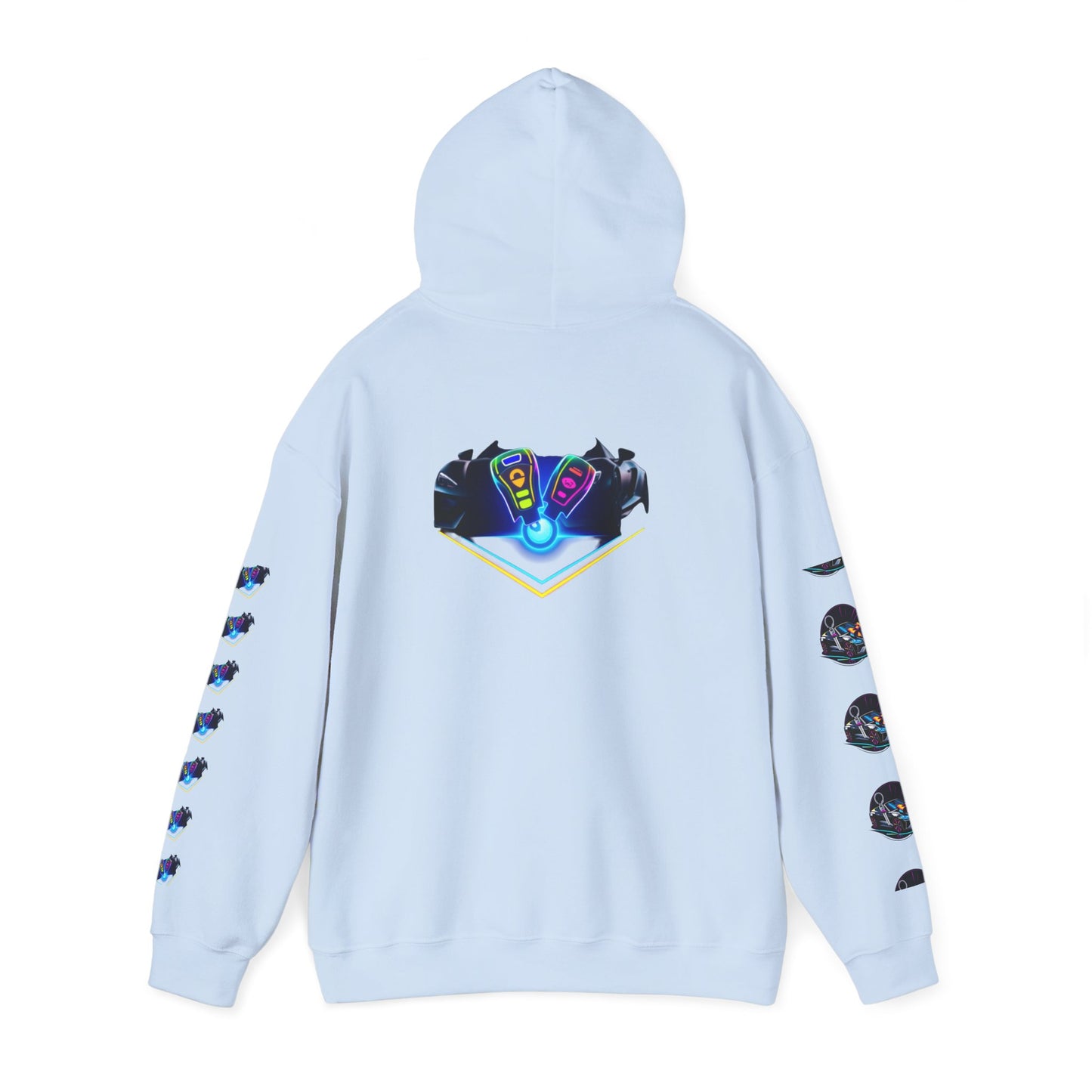 Stylish Unisex Heavy Blend™ Hoodie with Neon Design - Perfect for Winter Fashion & Casual Outings