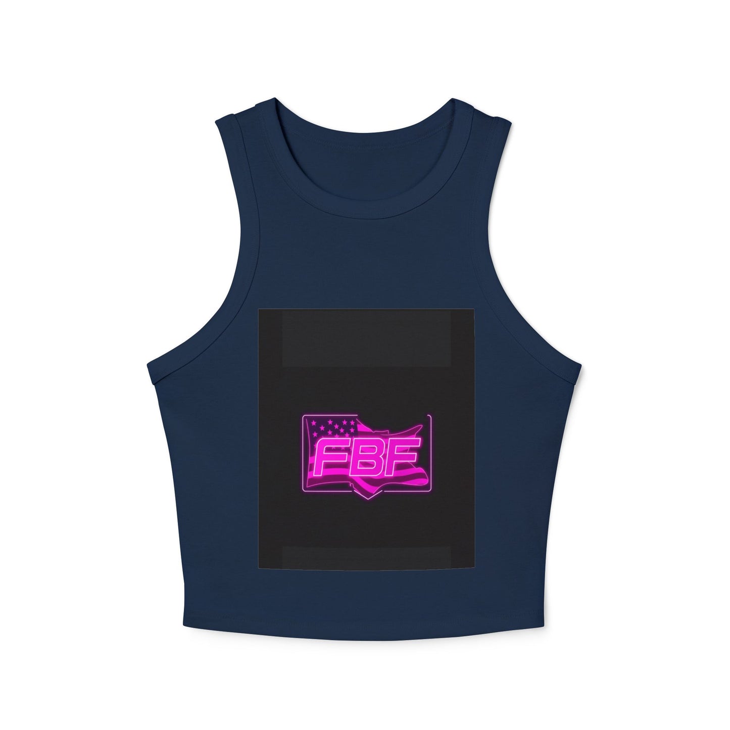 Patriotic Women's Micro Rib Racer Tank Top - Bold Graphic Tee, Summer Wear, 4th of July, Pride, Casual Outfit