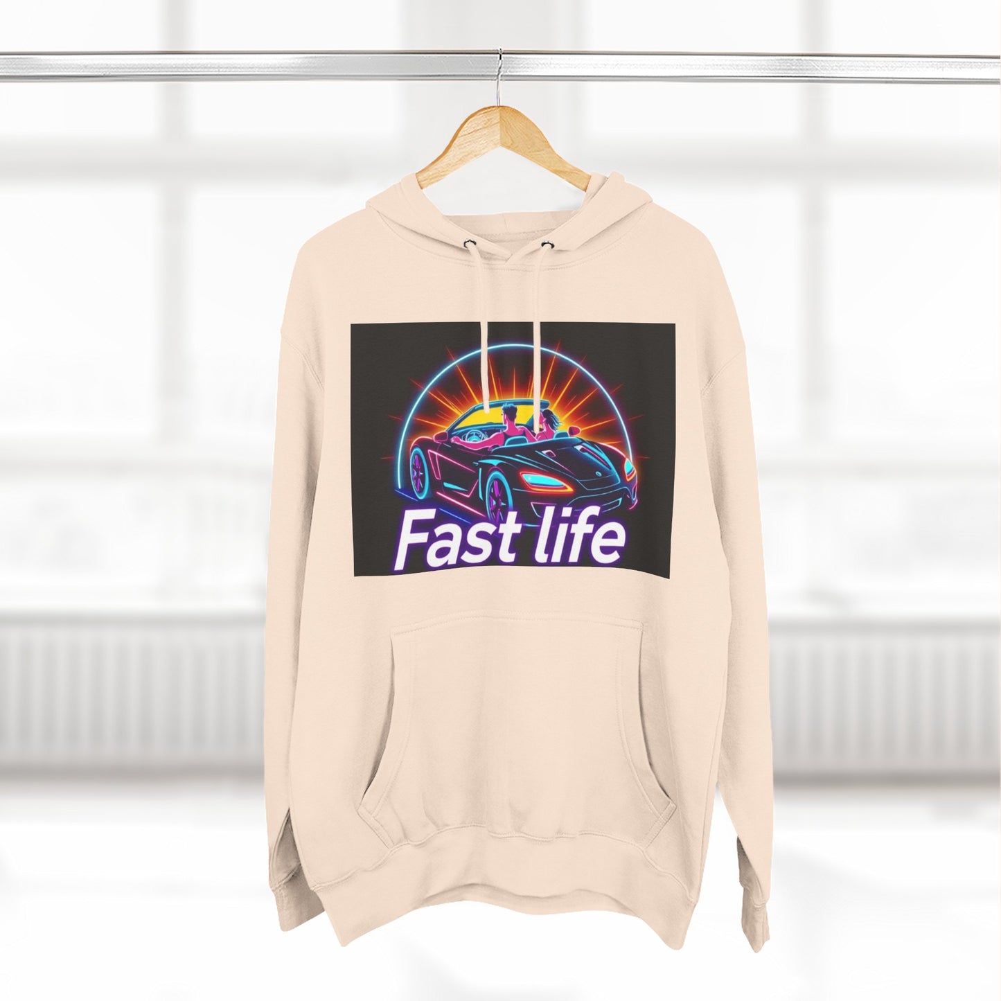 Fast Life Fleece Hoodie for Car Enthusiasts
