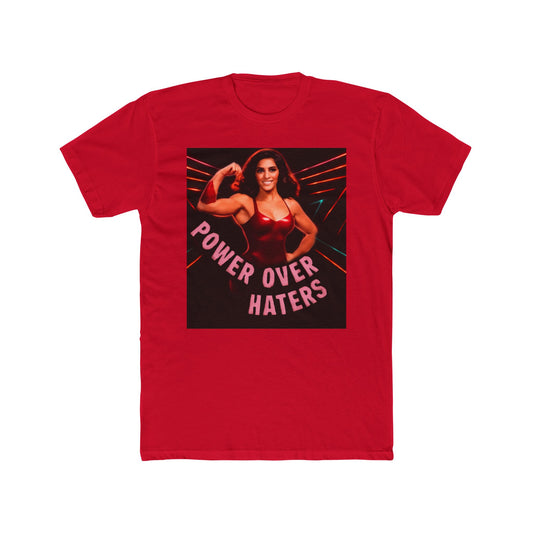 Power Over Haters Muscle Woman Graphic Tee — Feminist Empowerment T-Shirt