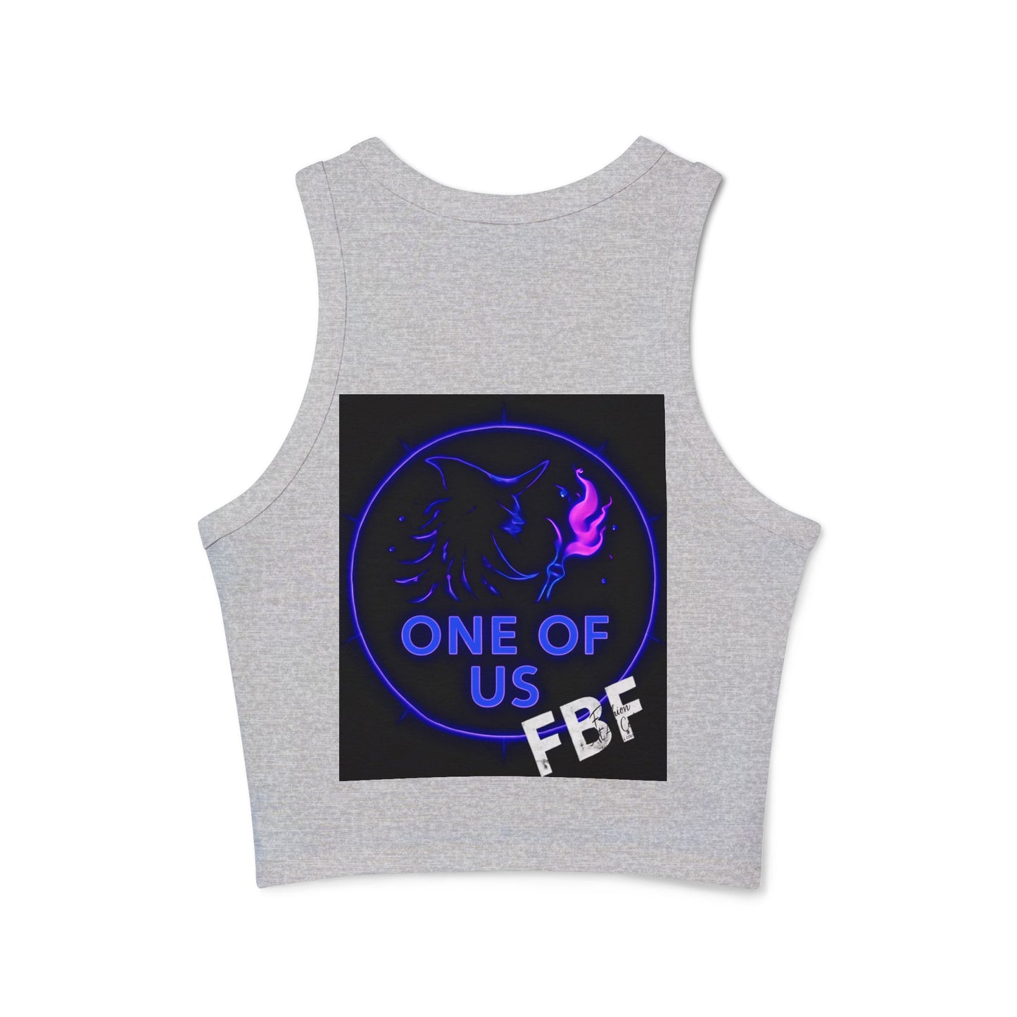 Witchy Racer Tank, Women's Crop Top, Festival Apparel, Halloween Wear, Magical Gifts, Casual Summer Style