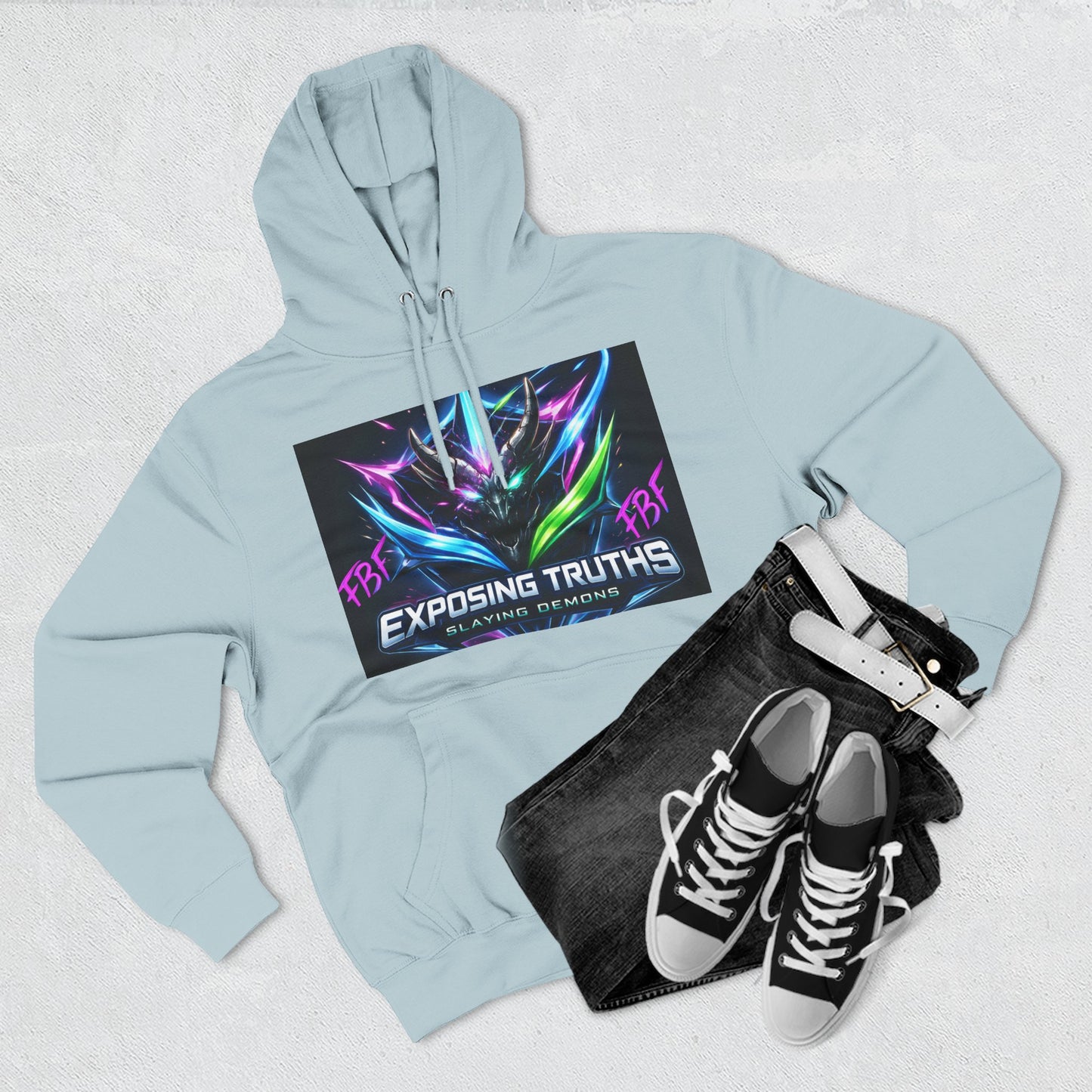Three-Panel Fleece Hoodie
