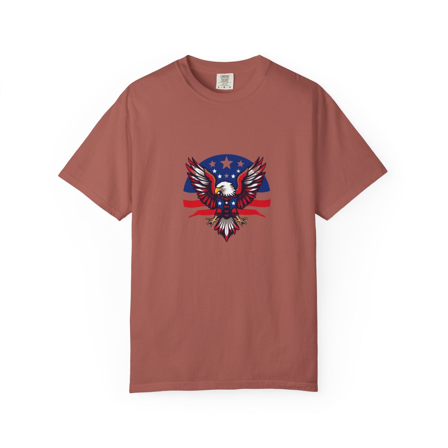 Patriotic T-Shirt with Eagle Graphic | Faith By Flag Tee, Unisex Apparel, Independence Day Shirt, Casual Wear, Gift for Veterans