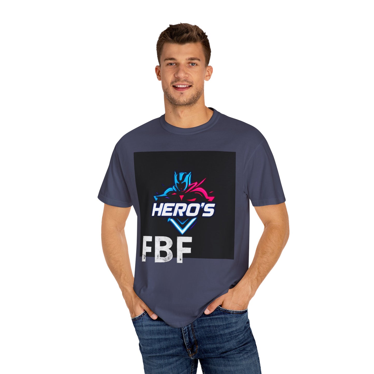 Hero's Unisex Garment-Dyed T-shirt, Casual Tee, Perfect for Gifting, Comic Fans, Hero Celebrations, Graphic Tee, Everyday Wear
