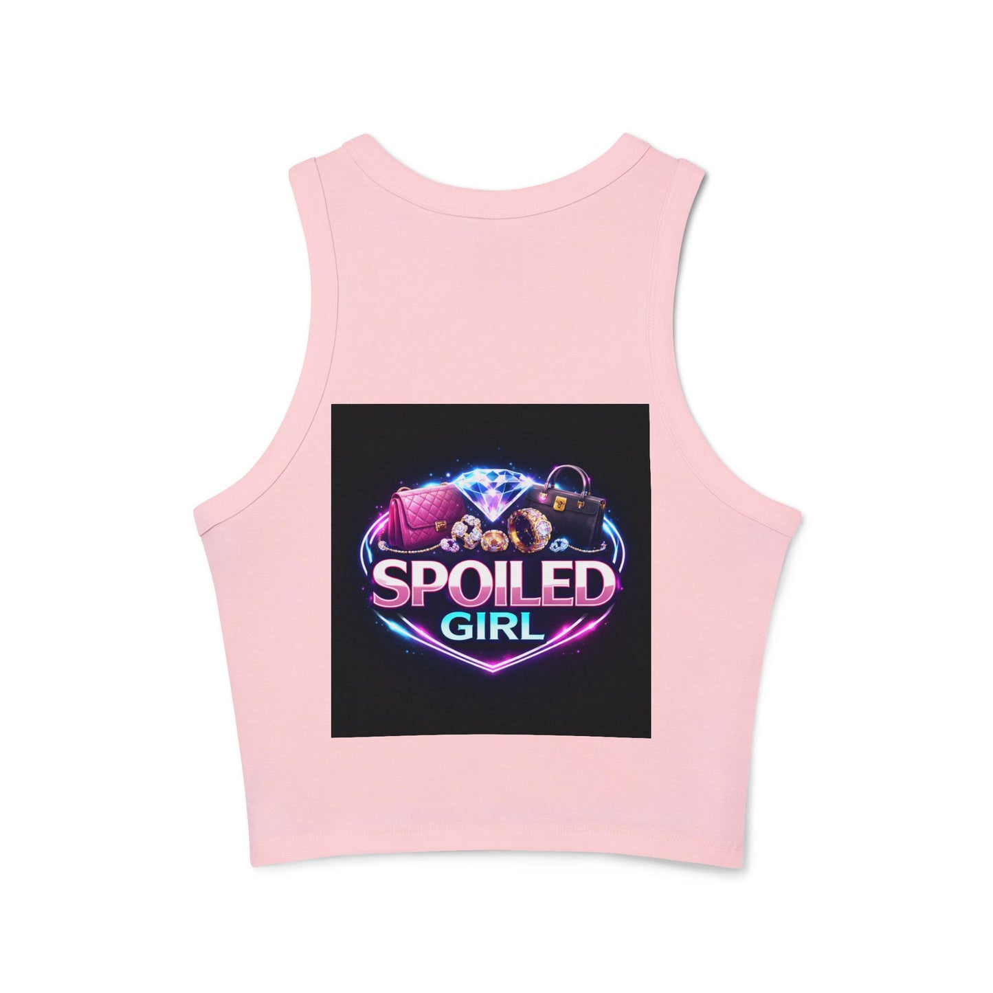 Women's Racer Tank — LuxeQueen "Spoiled Girl" Neon Graphic