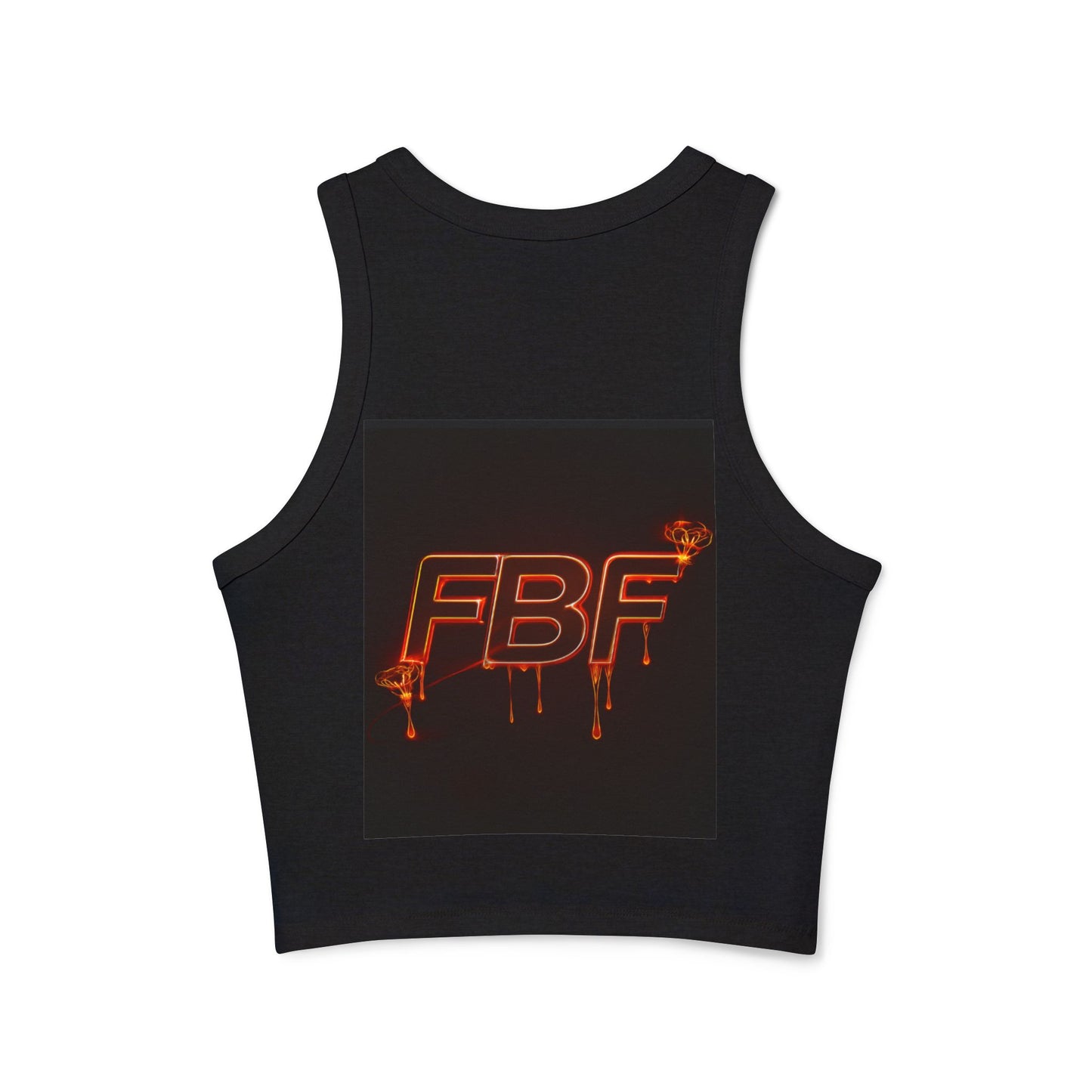 Power Over These Haters Racer Tank Top — FBF Neon Graphic Crop