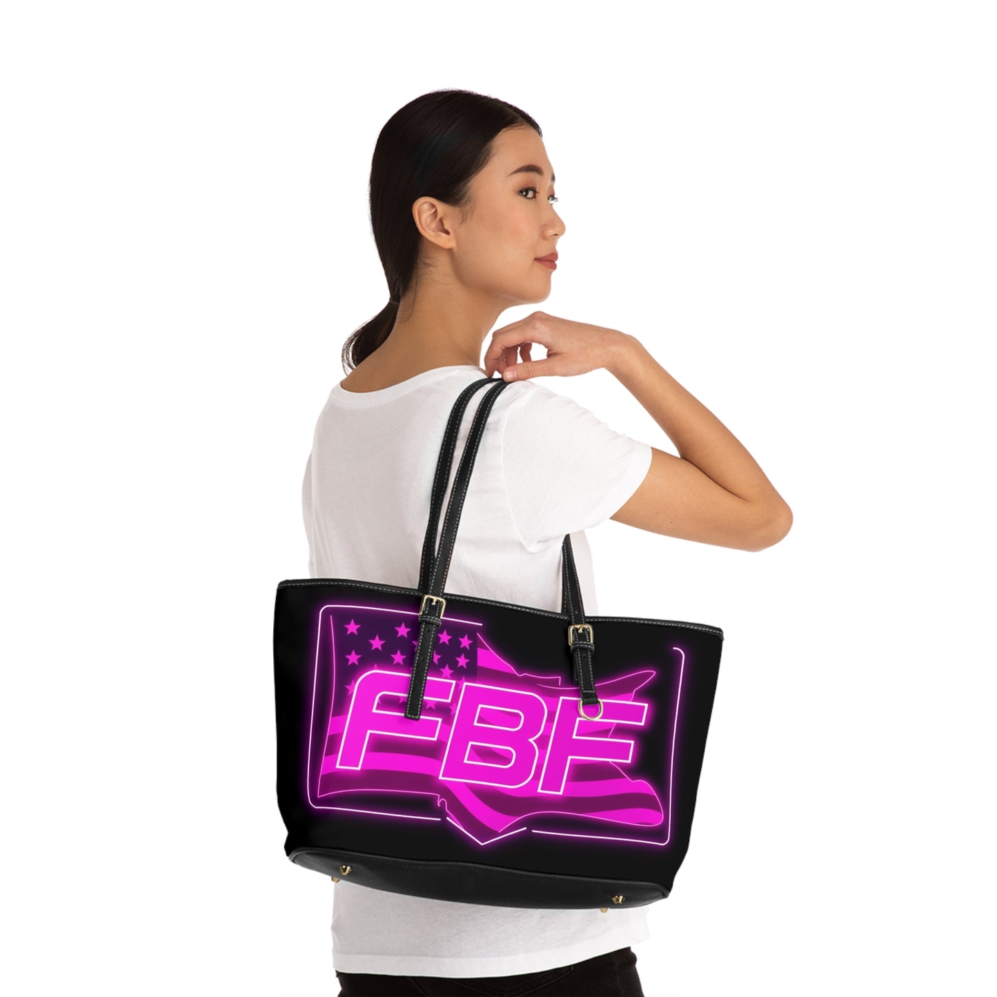 Vibrant PU Leather Shoulder Bag with Neon FBF Design, Stylish Tote for Daily Use, Perfect Gift for Fashion Lovers, Trendy Handbag, [...]