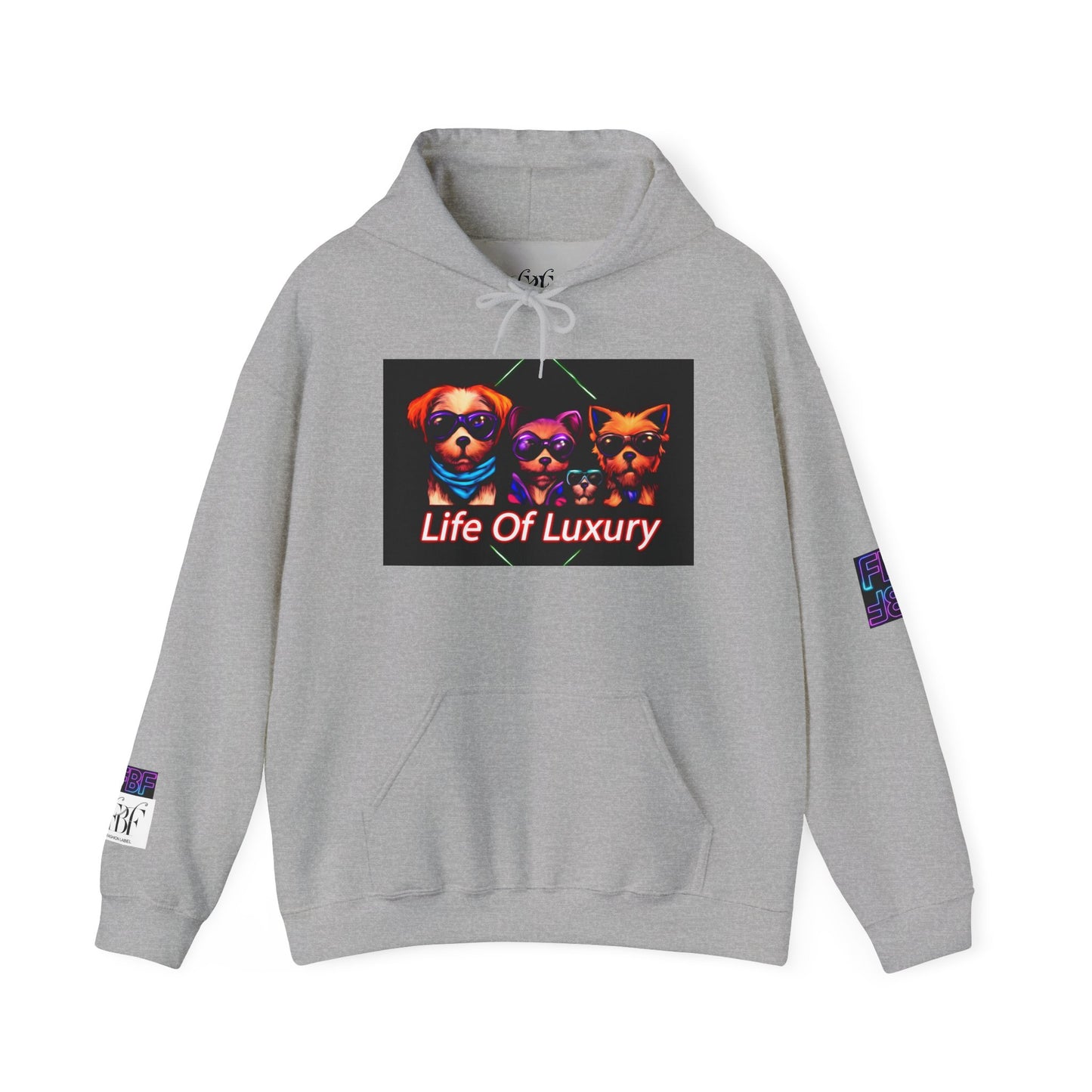 Luxury Life Unisex Hoodie - Cozy Sweatshirt for Pet Lovers, Gift for Birthdays, Everyday Wear, Chill Vibes, FBF Collection