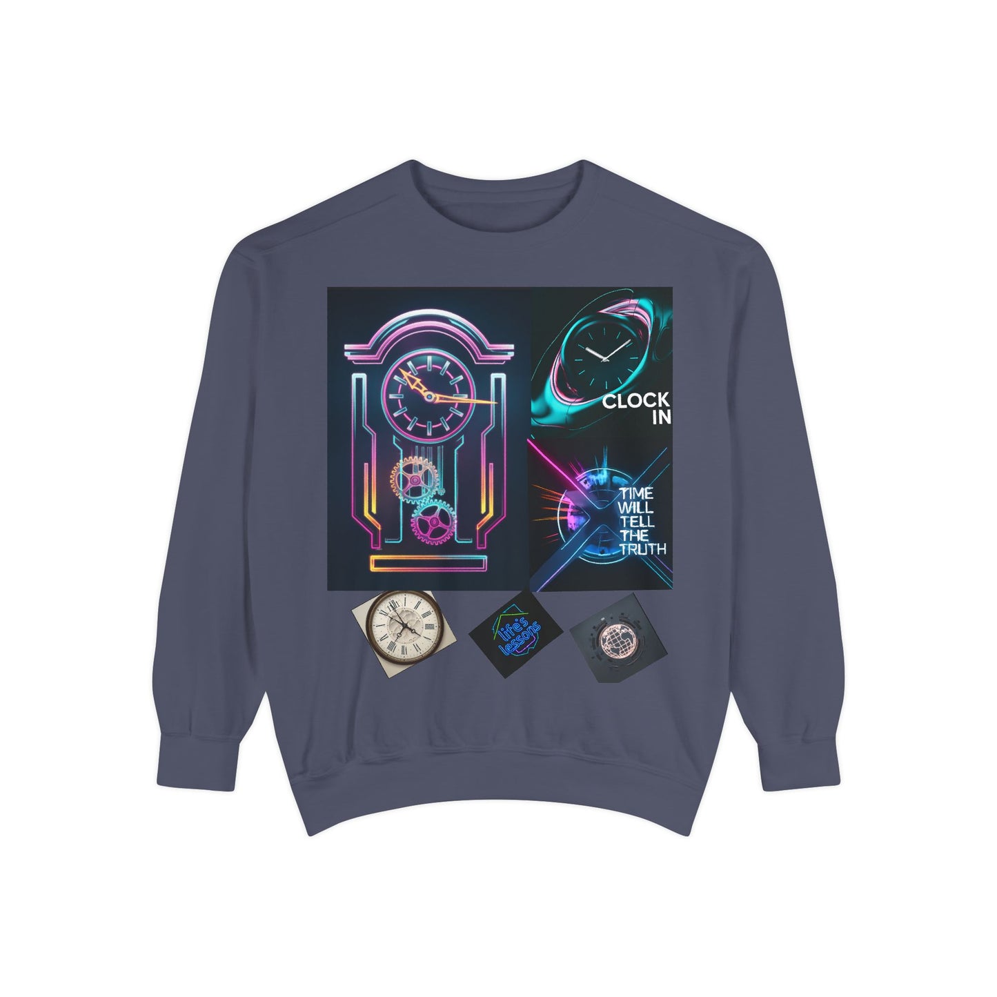 Retro Neon Clock Sweatshirt