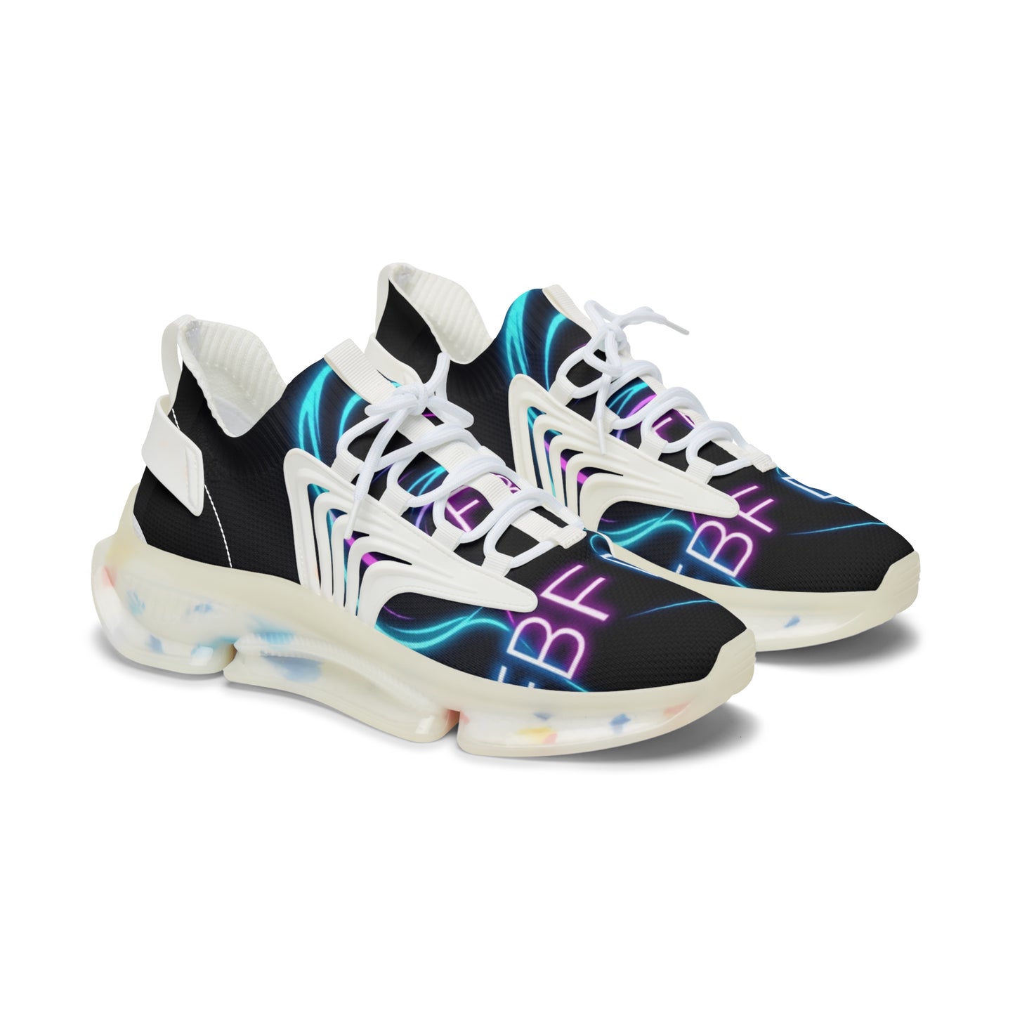Women's Mesh Sneakers with Neon Glow Design | Stylish Athletic Shoes for Everyday Wear, Fashion, Fitness