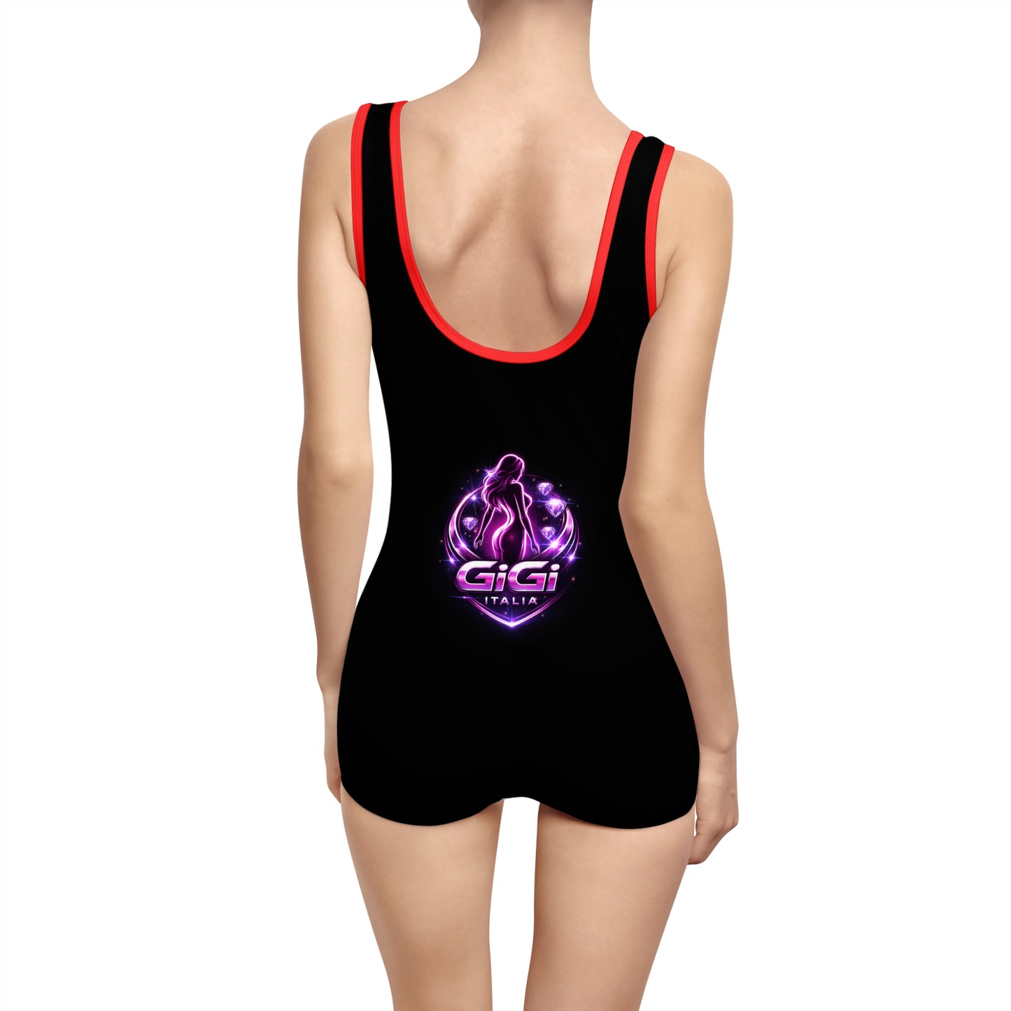 Gigi Italia Retro Neon One-Piece Swimsuit