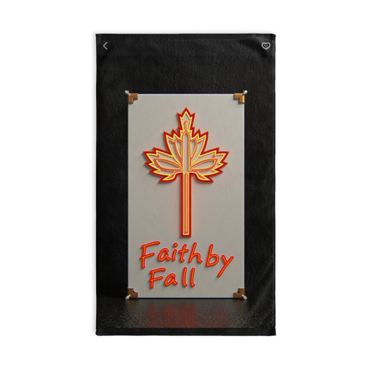 Faith by Fall Hand Towel, Autumn Decor, Inspirational Kitchen Towel, Thanksgiving Gift, Rustic Home Decor, Fall Kitchen Accessory