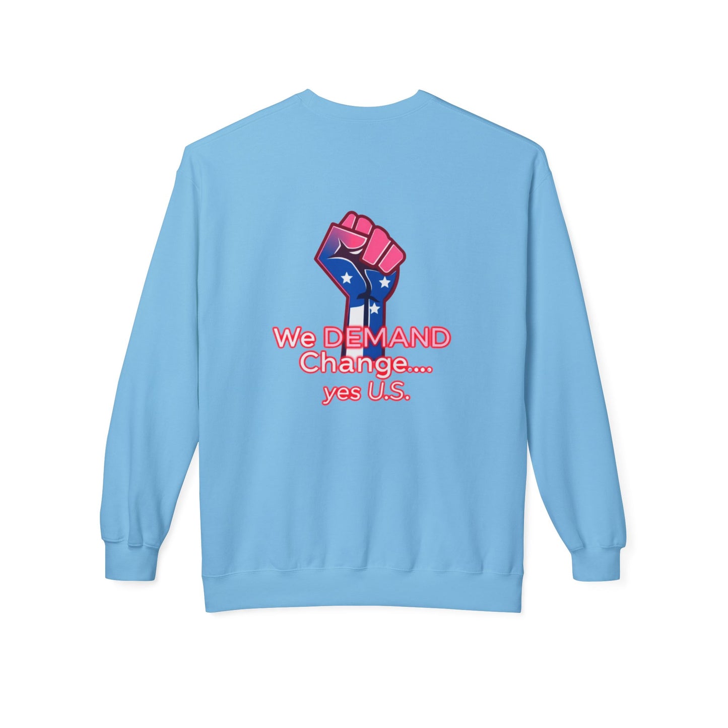 Empowered Message Crewneck Sweatshirt, Unisex Fleece, Activism Sweatshirt, Political Apparel, Comfortable Streetwear