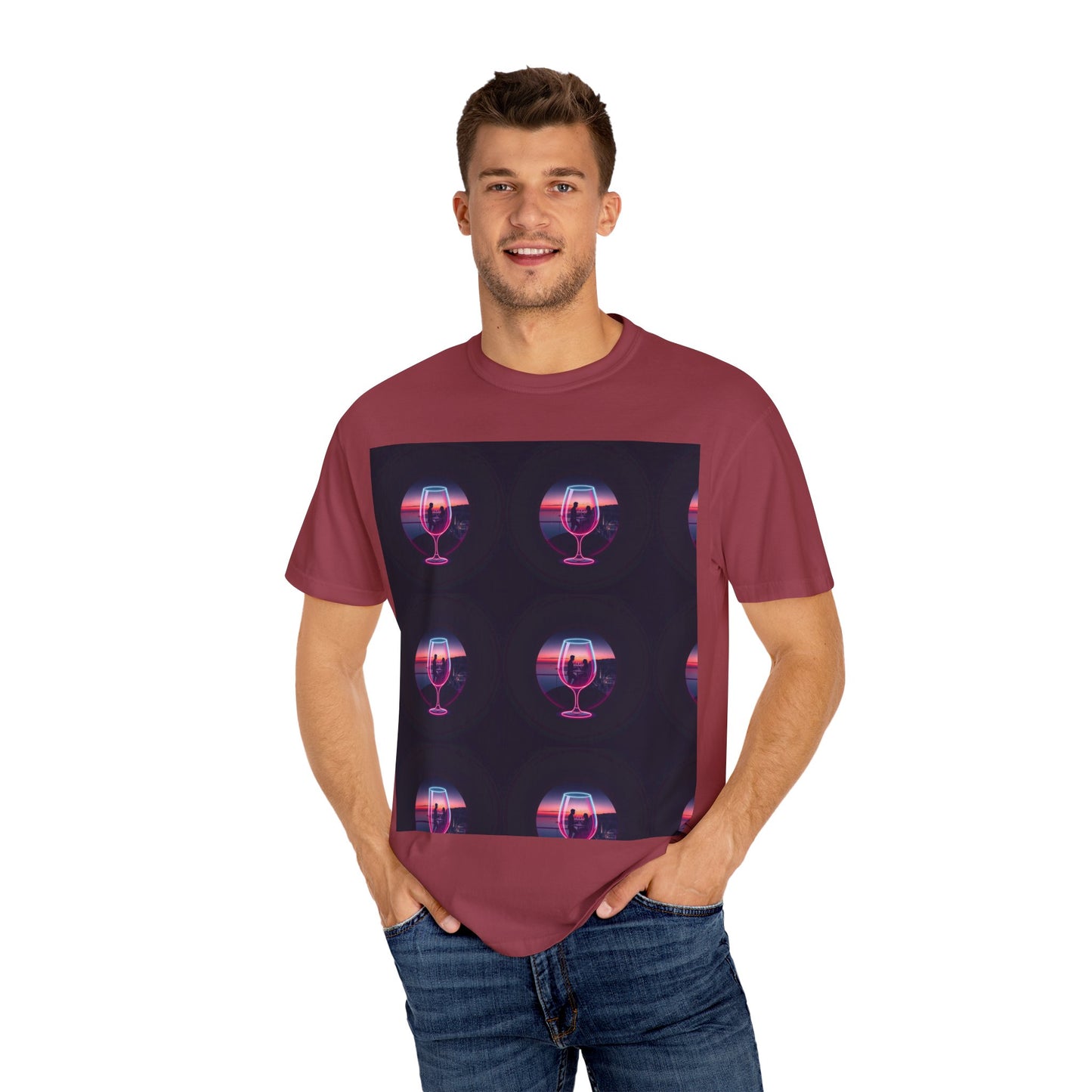 Retro Sunset Glasses T-Shirt, Unisex Garment-Dyed Tee for Casual Wear, Vintage Aesthetic Shirt, Gift for Friends, Summer Vibes Tee, [...]