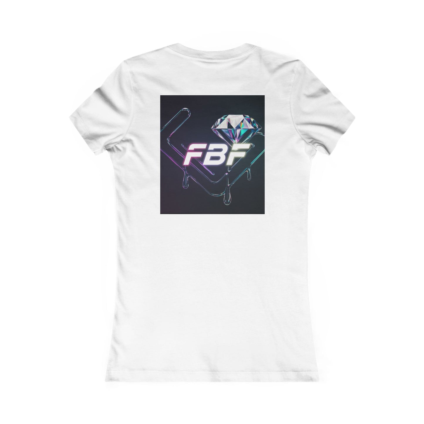 Retro Neon Femme Tee — Cyber City Silhouette & Diamond FBF Graphic