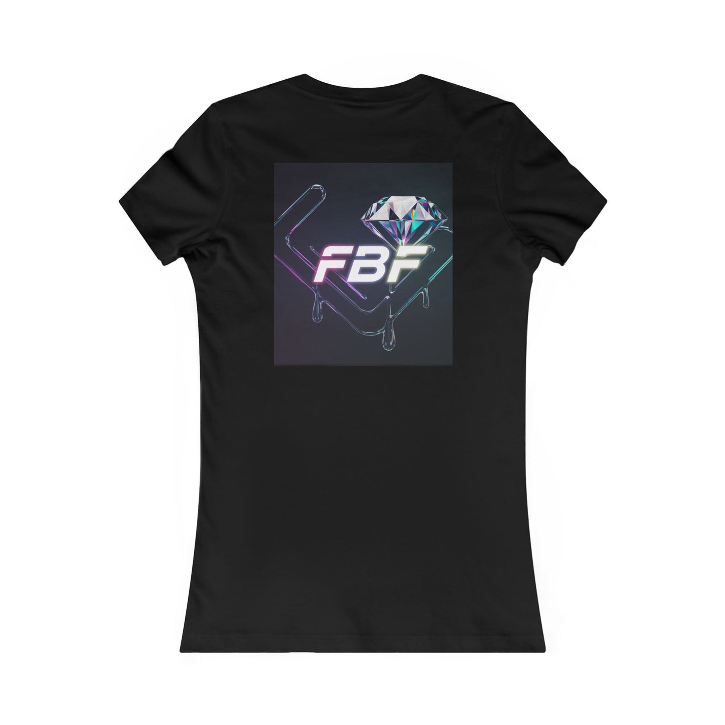 Retro Neon Femme Tee — Cyber City Silhouette & Diamond FBF Graphic