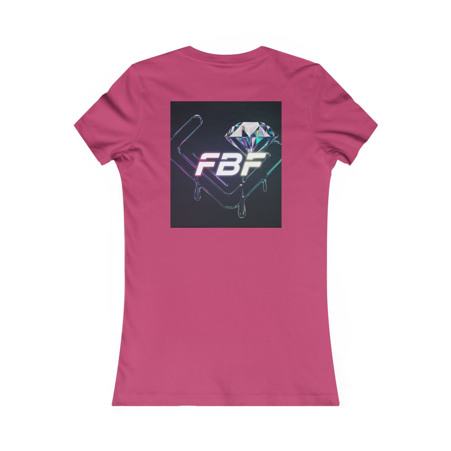 Retro Neon Femme Tee — Cyber City Silhouette & Diamond FBF Graphic