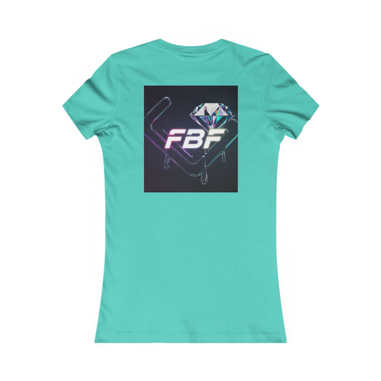 Retro Neon Femme Tee — Cyber City Silhouette & Diamond FBF Graphic