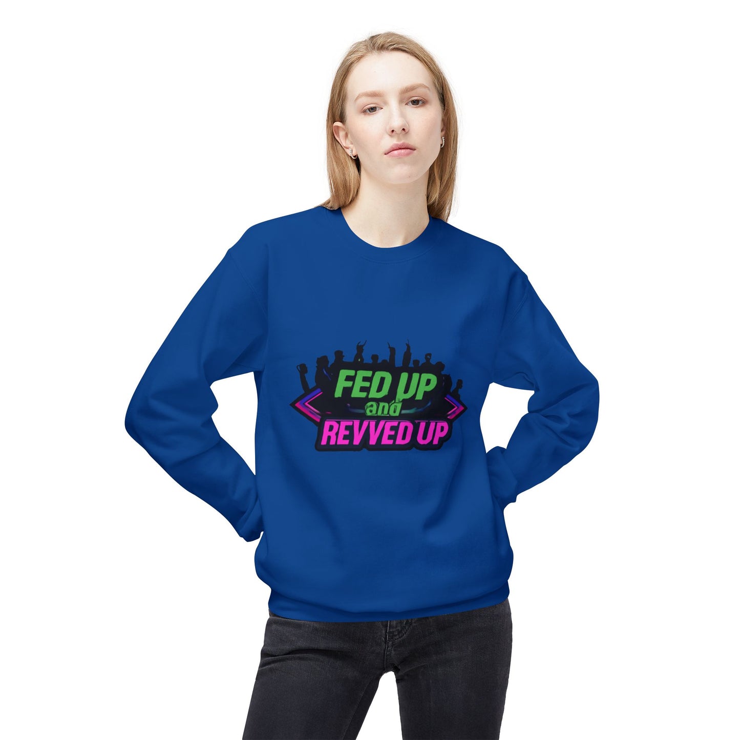 Empowered Message Crewneck Sweatshirt, Unisex Fleece, Activism Sweatshirt, Political Apparel, Comfortable Streetwear