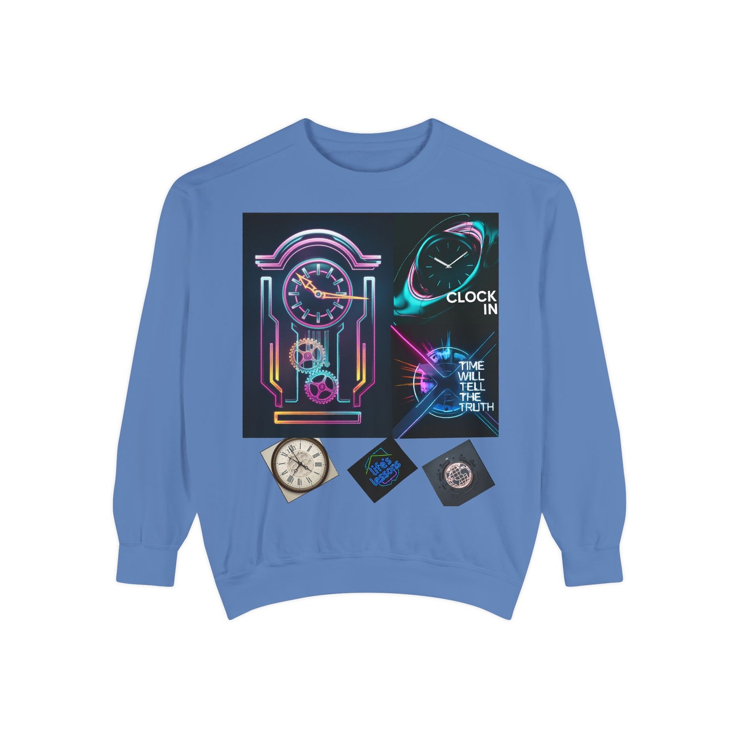 Retro Neon Clock Sweatshirt