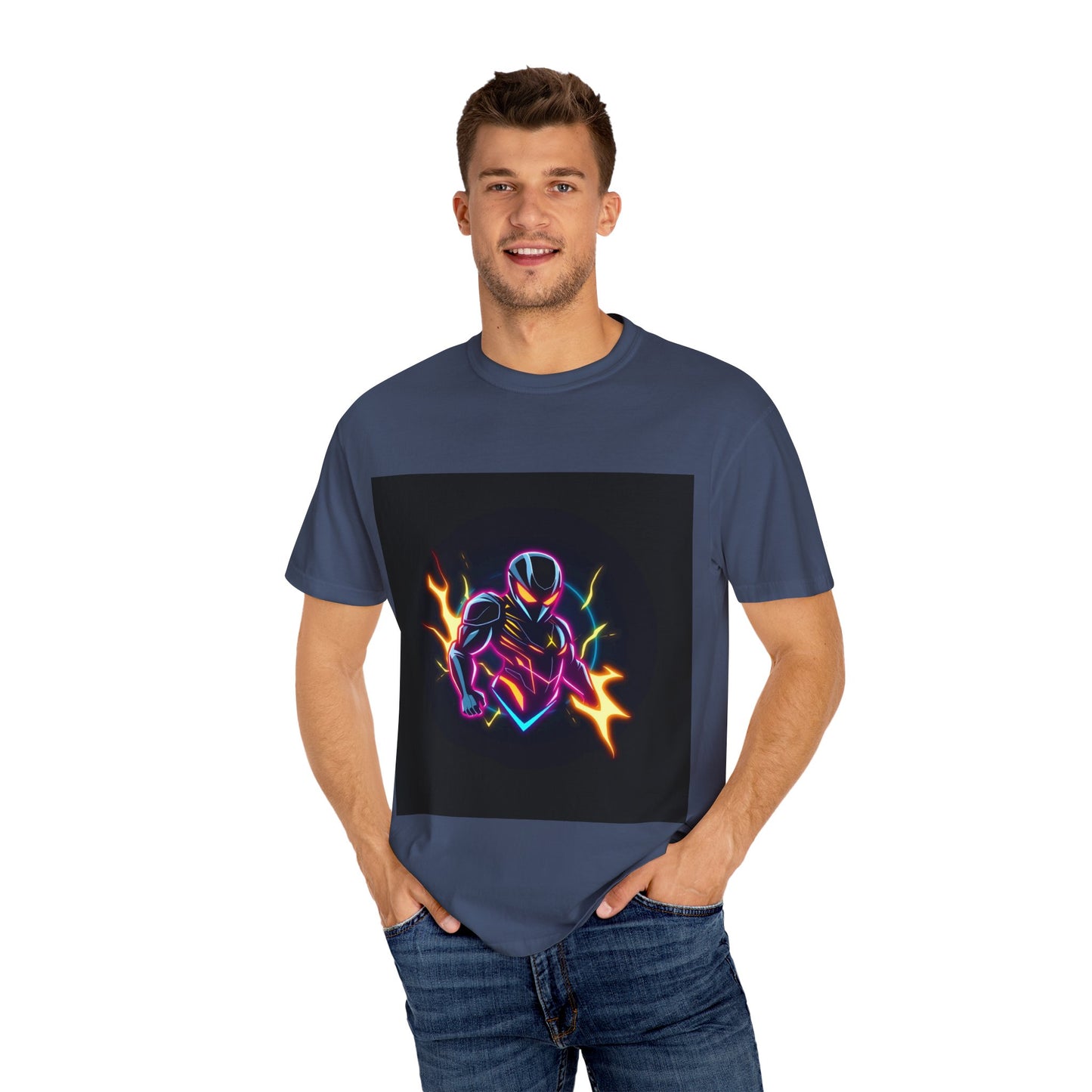 Vibrant Unisex Graphic T-Shirt, Cosmic Dreams Tee, Retro Neon Shirt, Stylish Casual Wear, Gift for Gamers & Dreamers