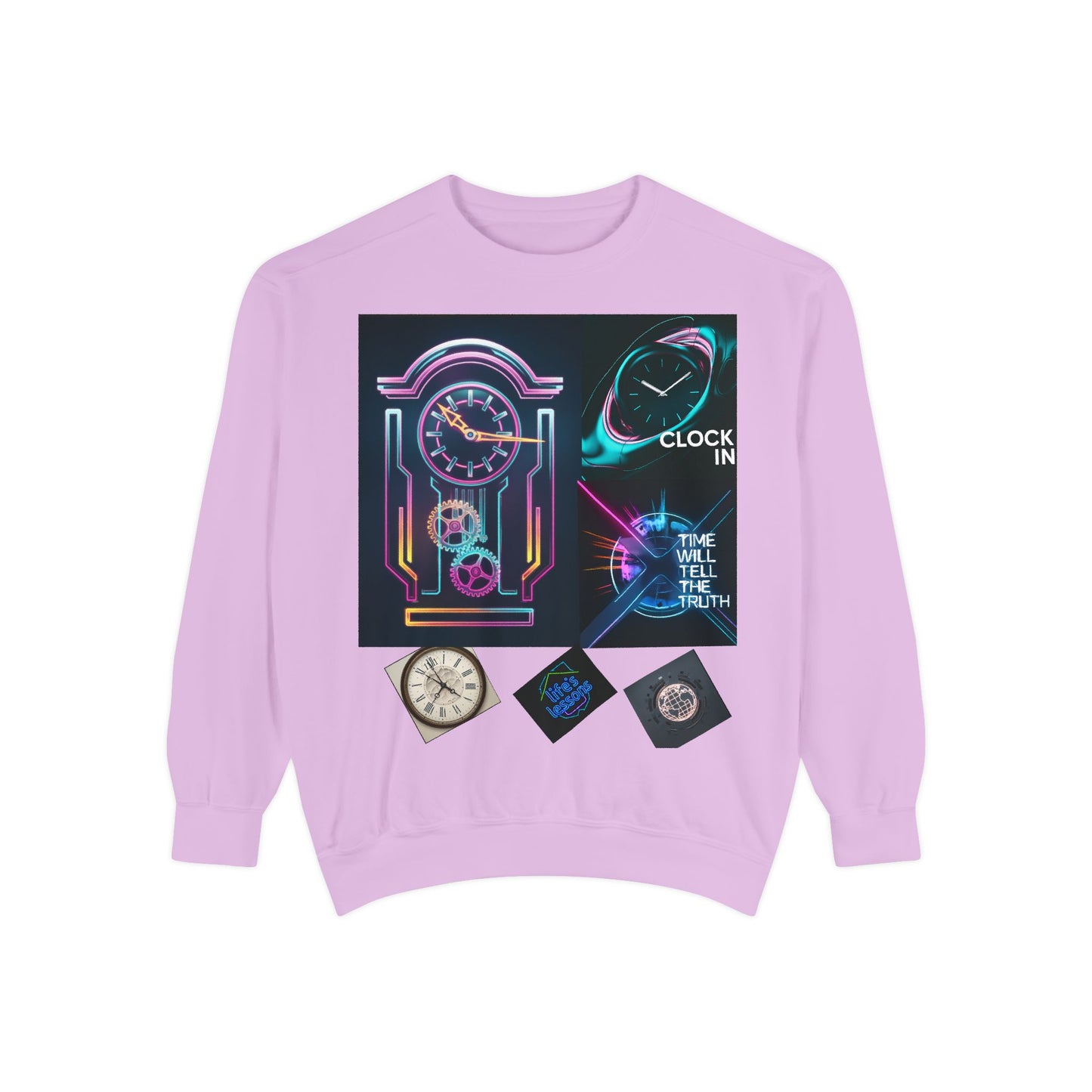 Retro Neon Clock Sweatshirt