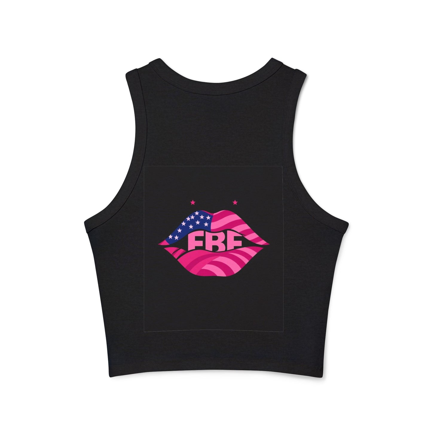 Patriotic Women's Micro Rib Racer Tank Top - Bold Graphic Tee, Summer Wear, 4th of July, Pride, Casual Outfit