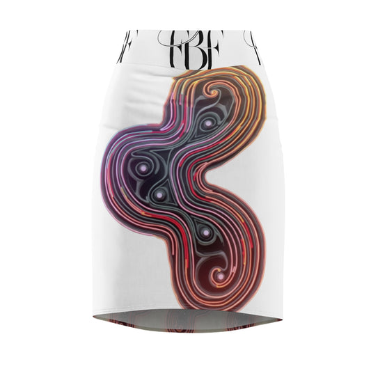 Colorful Women's Pencil Skirt, Bodycon Skirt, Chic Office Wear, Vibrant Fashion, Stylish Night Out Outfit