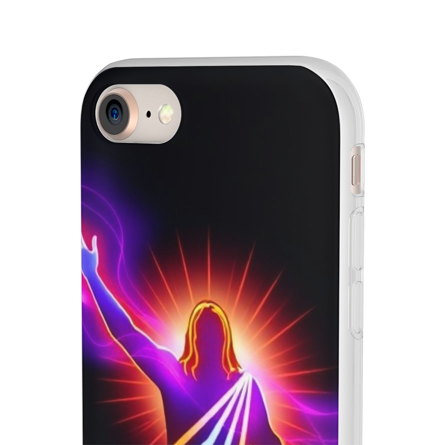 Inspirational Jesus Flexi Case - Colorful Phone Cover for Spiritual Connection