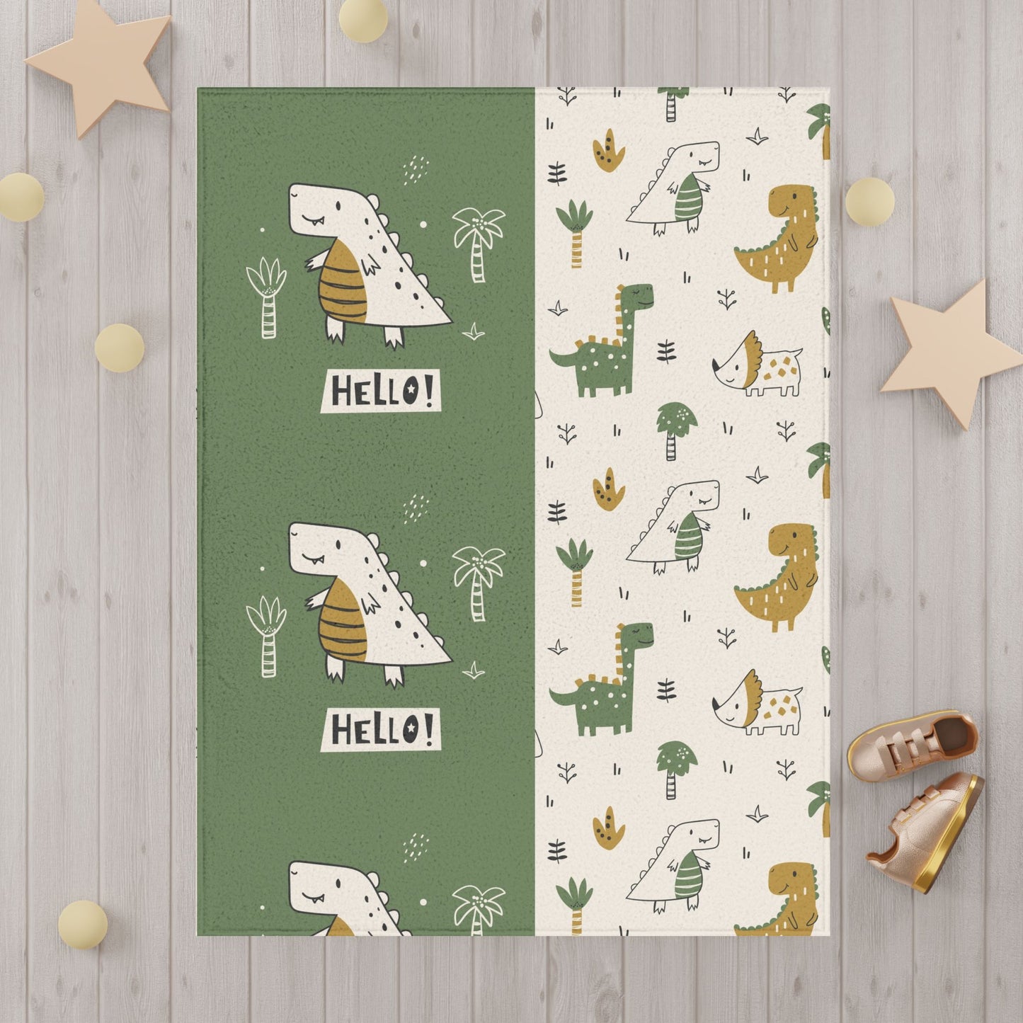 Hello Dino Toddler Blanket