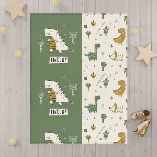 Hello Dino Toddler Blanket