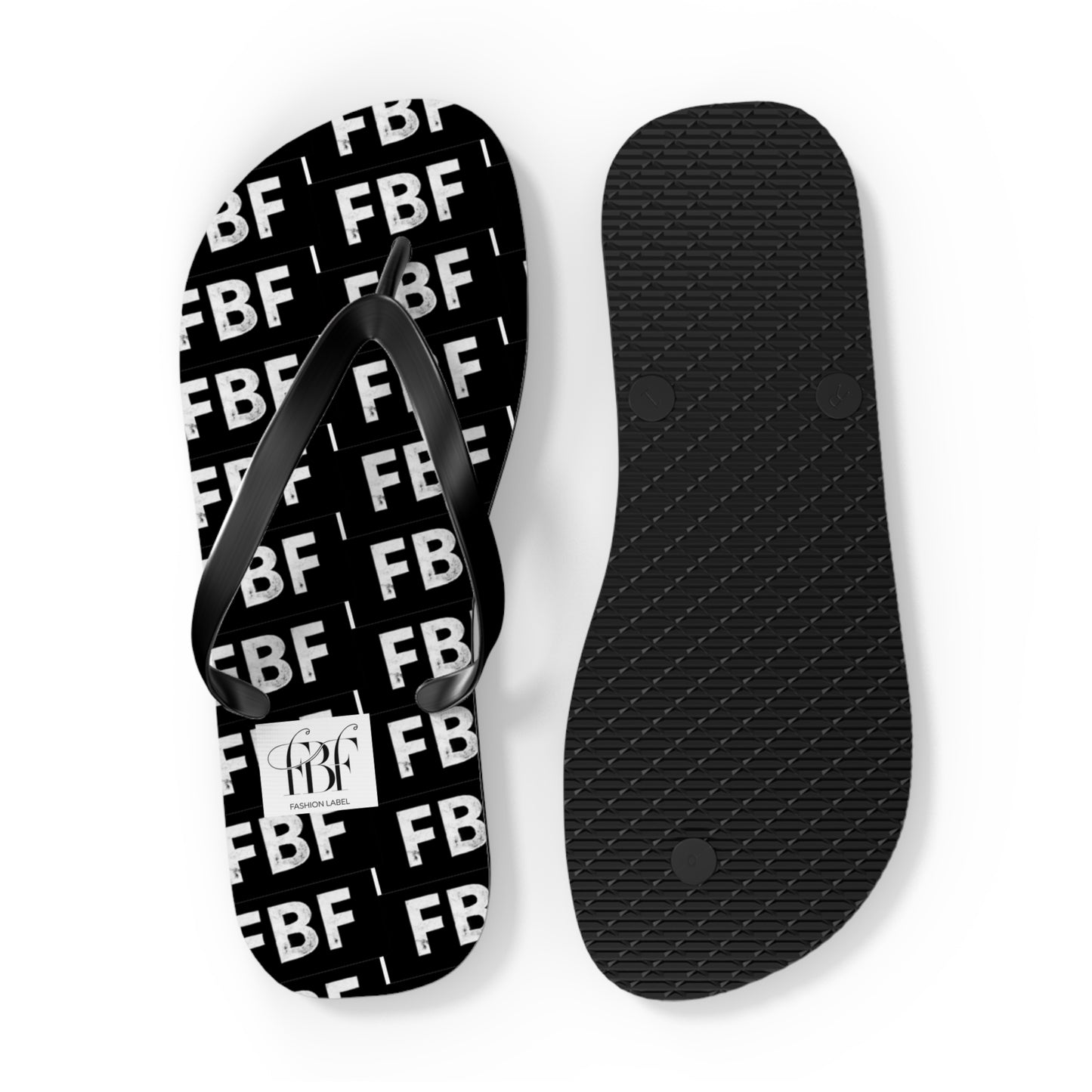 Trendy Flip Flops with FBF Print - Summer Vacation Footwear, Beach Wear, Casual Sandals, Gift for Sun Lovers, Stylish Pool Slides