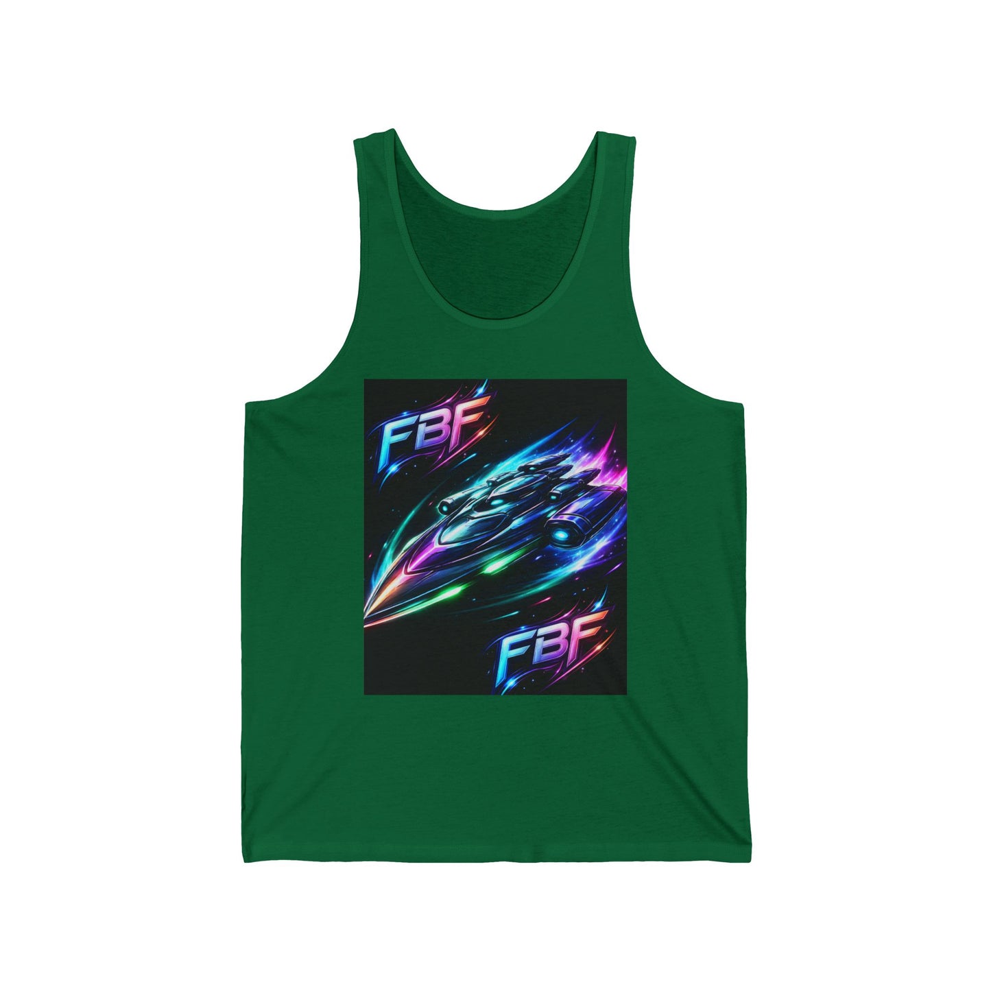 Retro Neon Racing Tank Top — FBF & Battleship Gamer Graphic