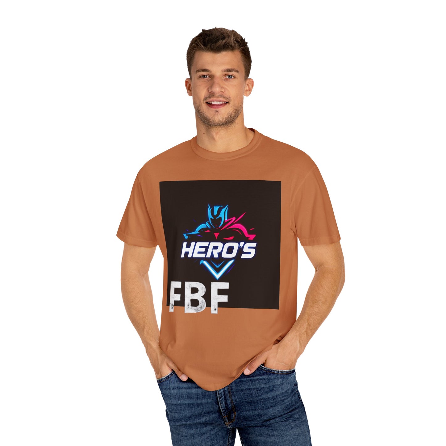 Hero's Unisex Garment-Dyed T-shirt, Casual Tee, Perfect for Gifting, Comic Fans, Hero Celebrations, Graphic Tee, Everyday Wear