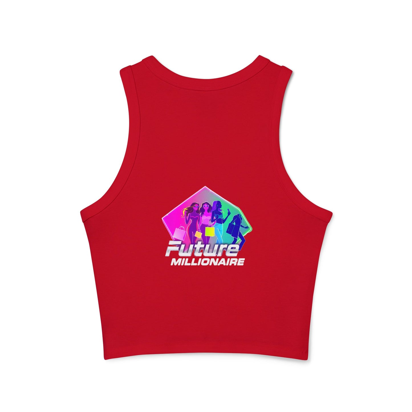 Trendy Women’s Racer Tank Top - Fashionista & Future Design, Stylish Summer Wear, Casual Fit, Festival Outfit, Gift for Her