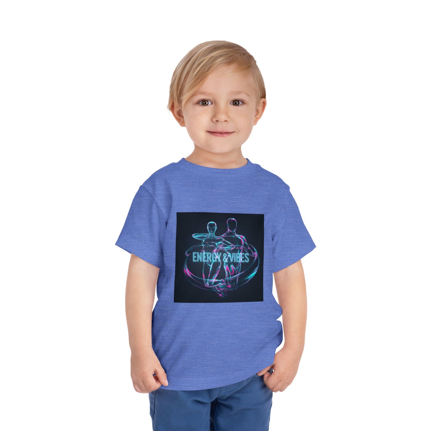 Toddler Tee — Energy & Vibes Neon Dance Graphic