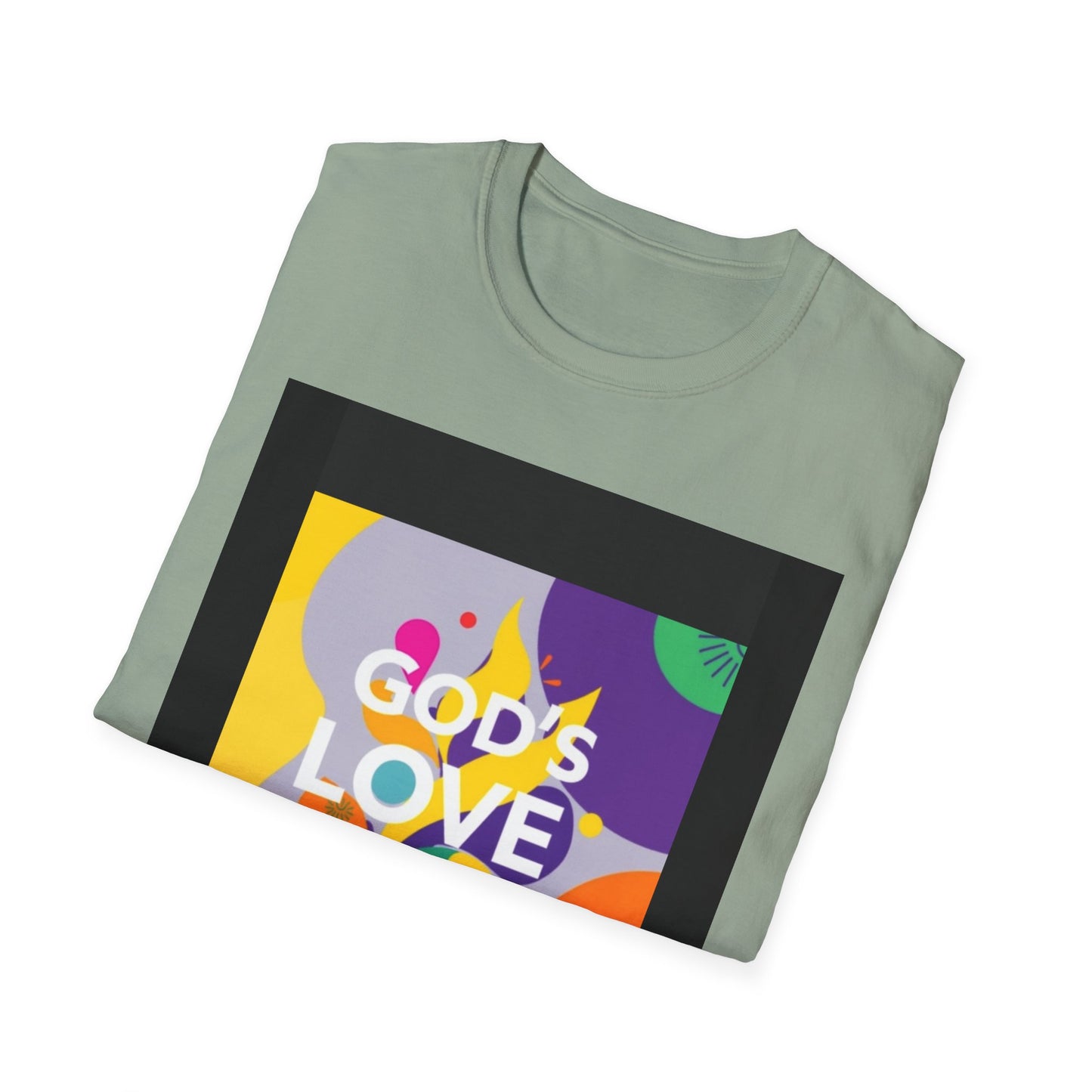Unisex Softstyle T-Shirt with God's Love Design, Faith Shirt, Inspirational Tee, Christian Apparel, Gift for Believers, Everyday Wear